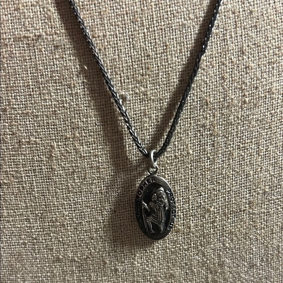 Sterling Silver St Christopher Pendant Necklace - Picture 1 of 3